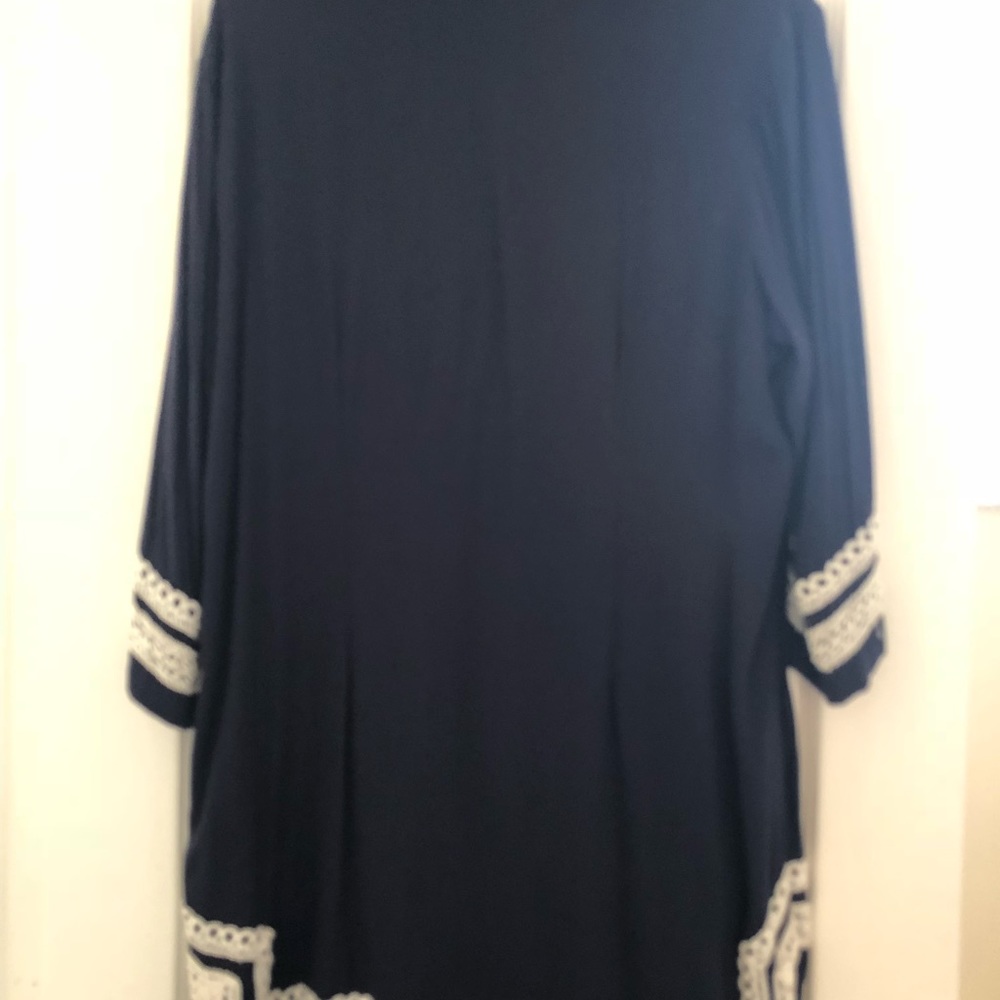 Haute Couture Navy 3/4 sleeve dress - Picture 5 of 5